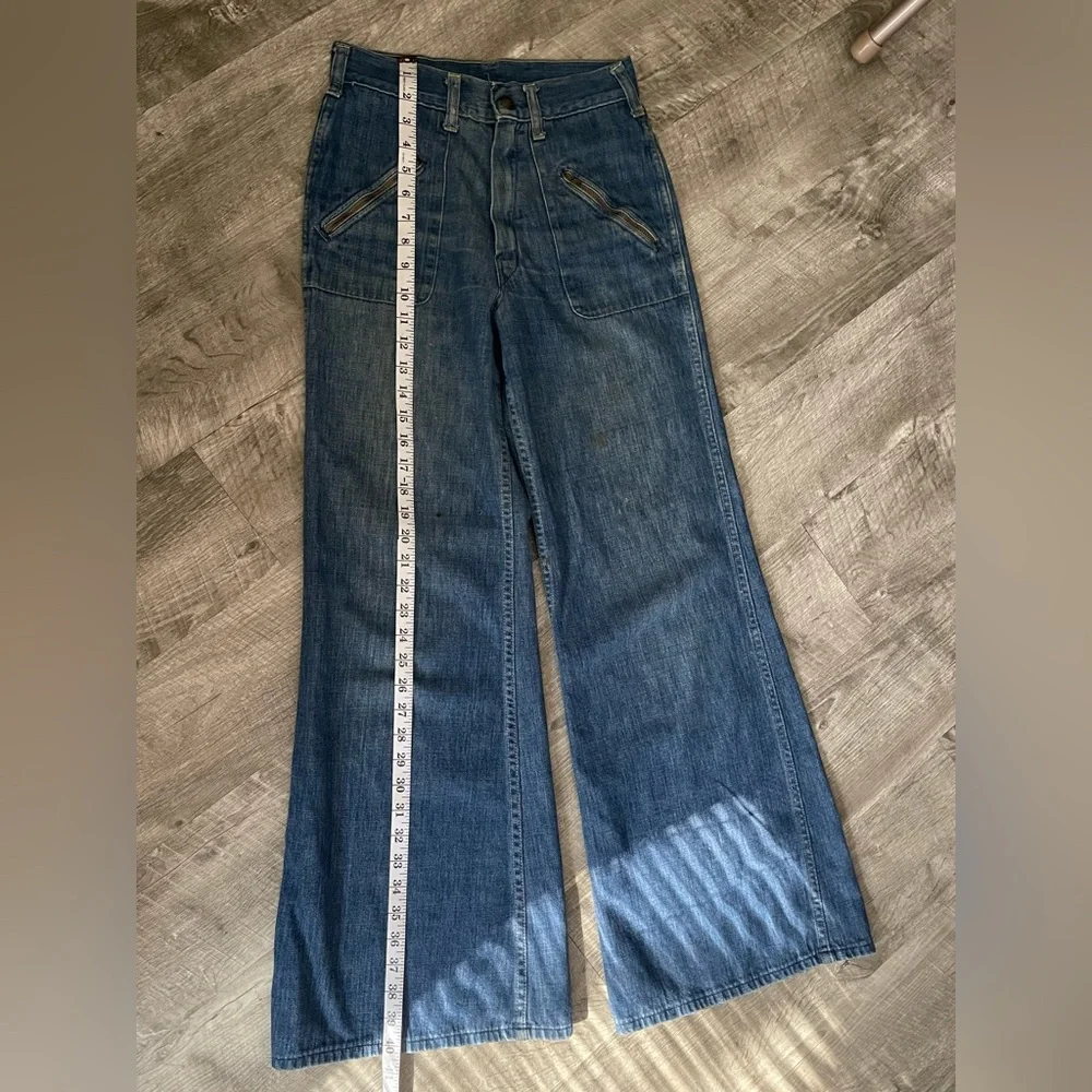 Vintage BIG YANK Women's Blue Wide-Leg Jeans
